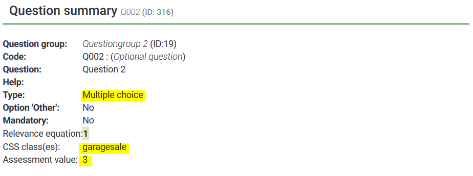 Screenshot Multiple Choice
